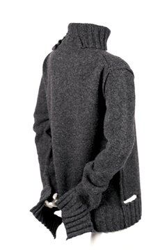 CELINE by PHOBE PHILO 'destroyed' grey Shetland wool sweater