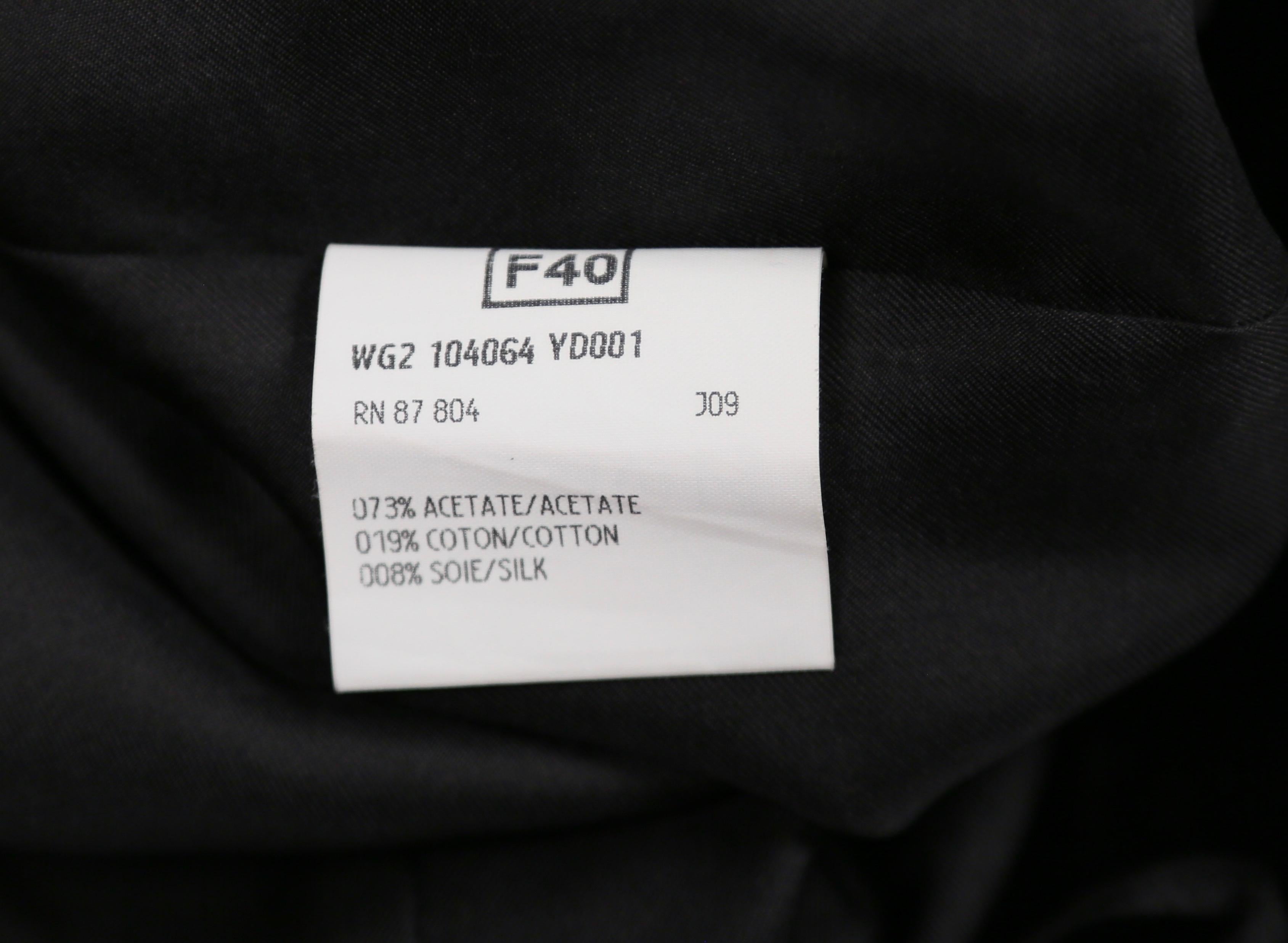 2002 TOM FORD for YVES SAINT LAURENT black velvet runway skirt suit For ...