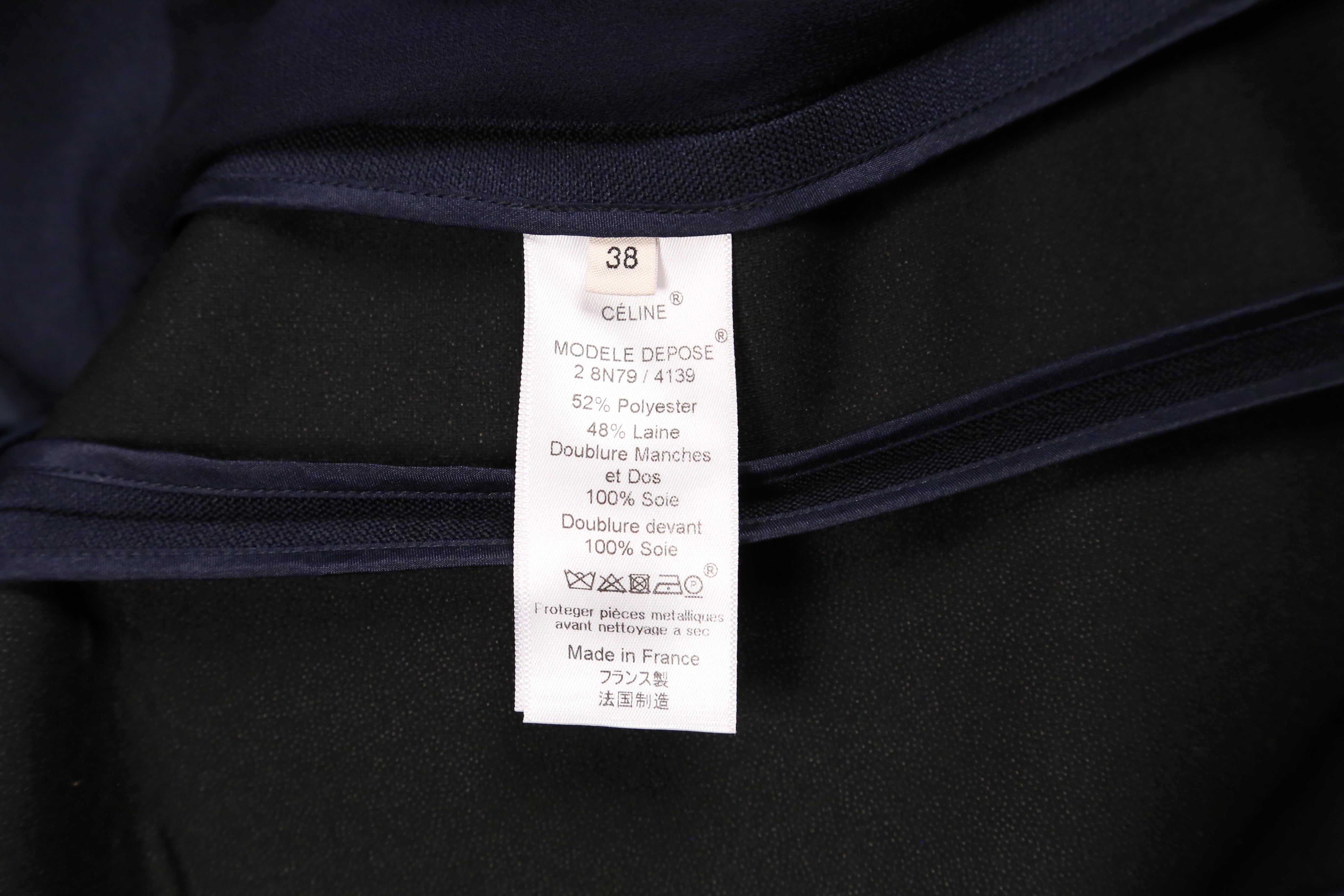 2015 CELINE by PHOEBE PHILO navy blue runway coat - new In New Condition In San Fransisco, CA
