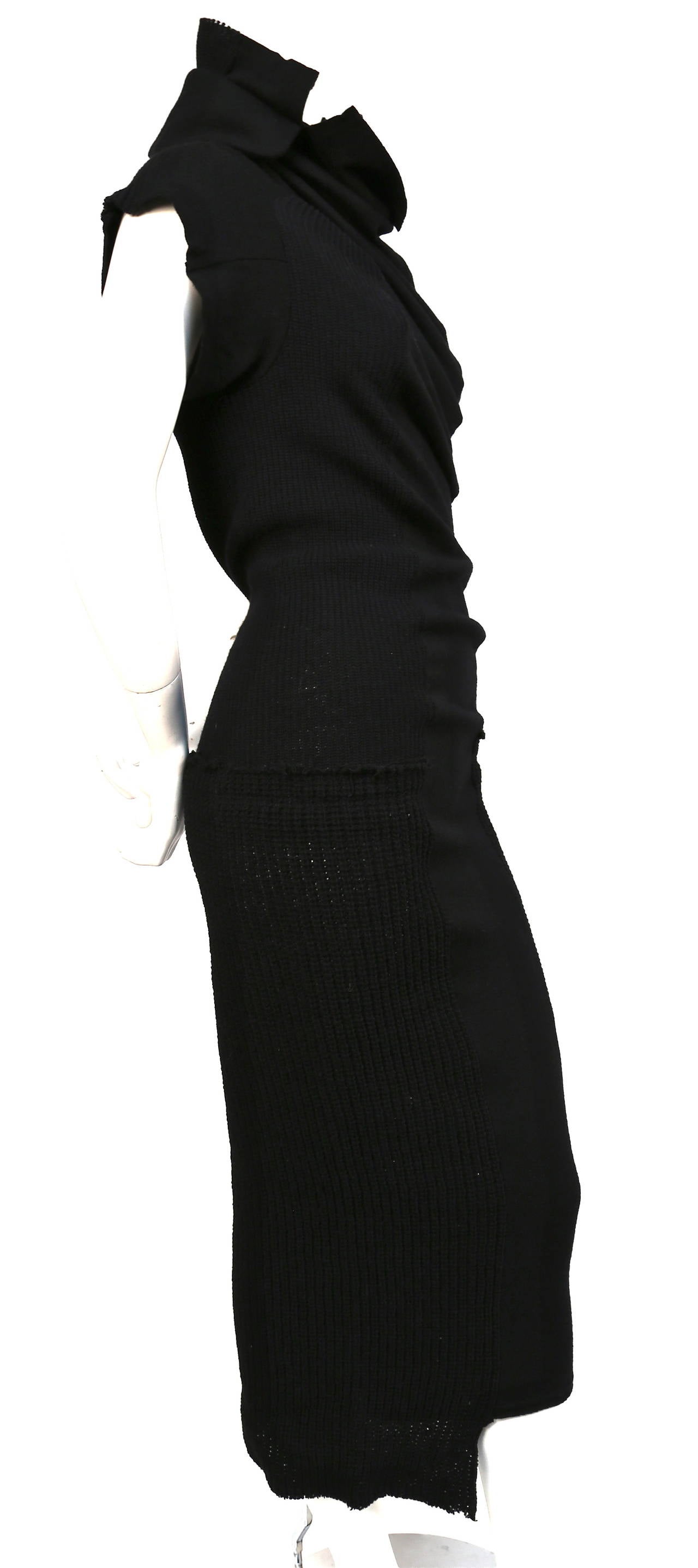 COMME DES GARCONS black twisted runway dress - fall 2002 In Excellent Condition In San Fransisco, CA