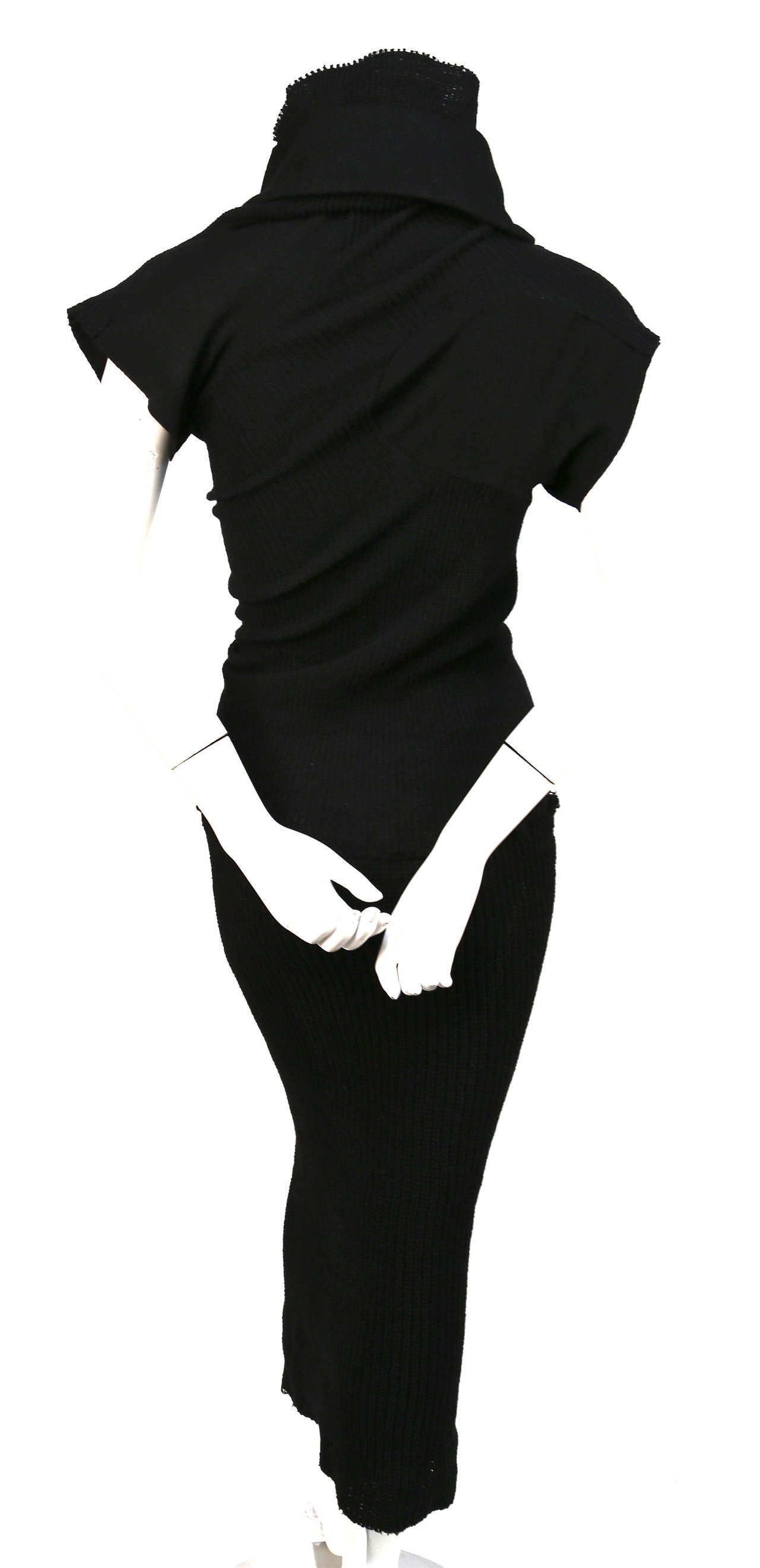 COMME DES GARCONS black twisted runway dress - fall 2002 1