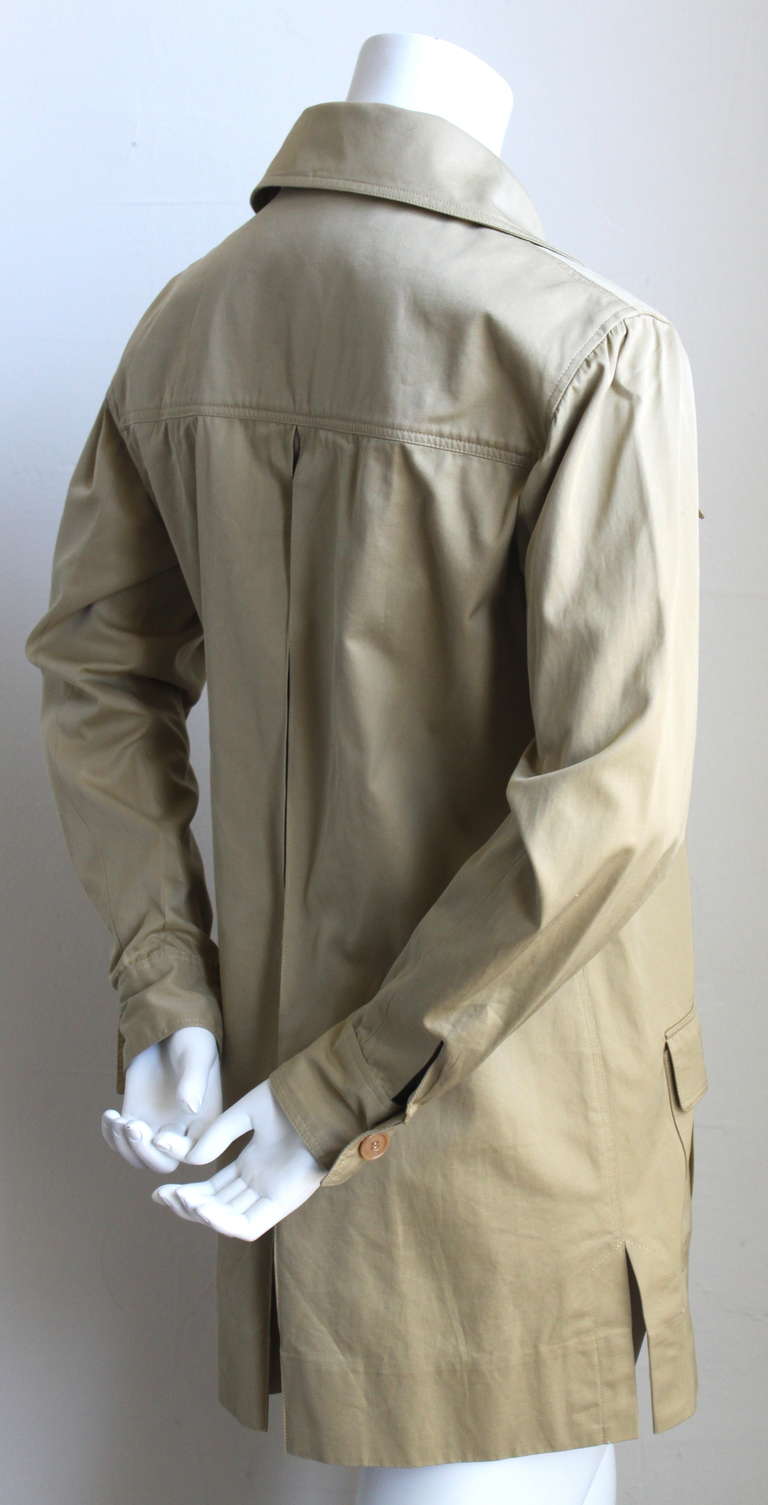very rare 1968 YVES SAINT LAURENT khaki safari tunic