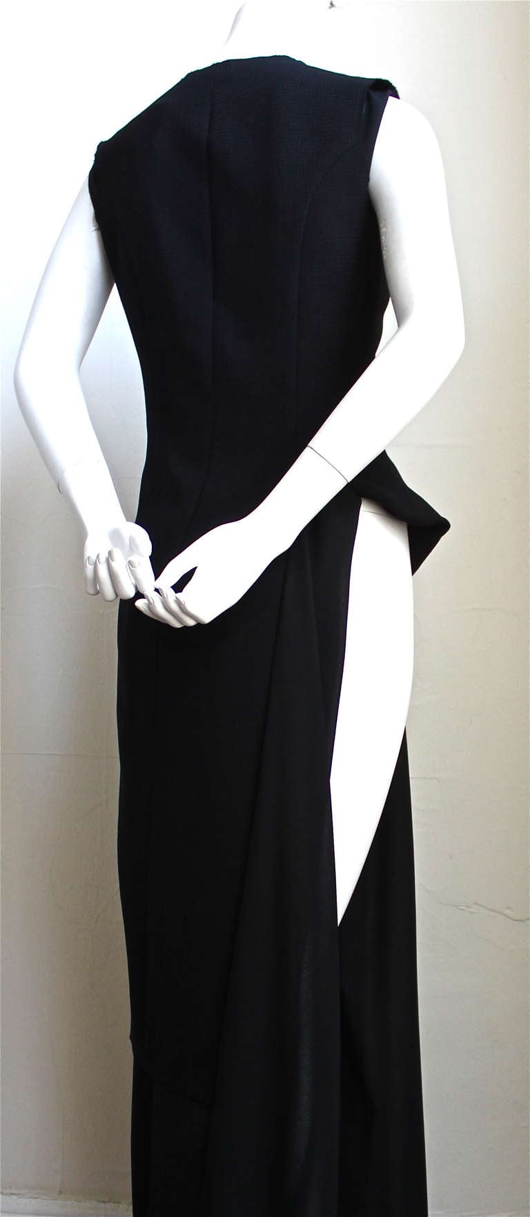 Women's 1998 COMME DES GARCONS black crepe dress with cut out