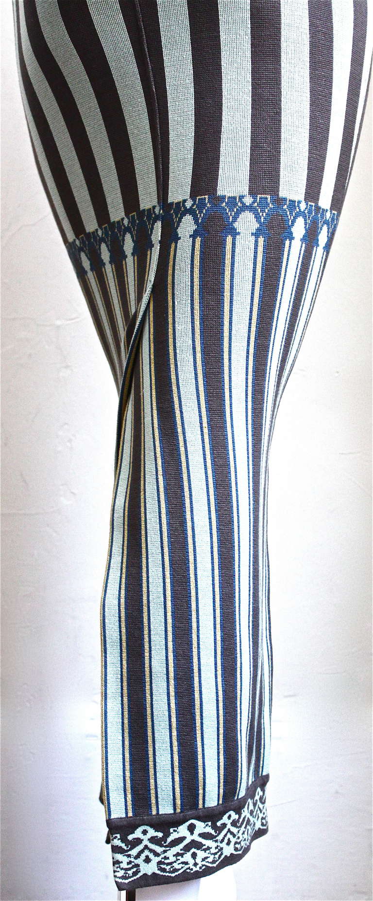 1992 AZZEDINE ALAIA striped dress with matching bolero jacket 2