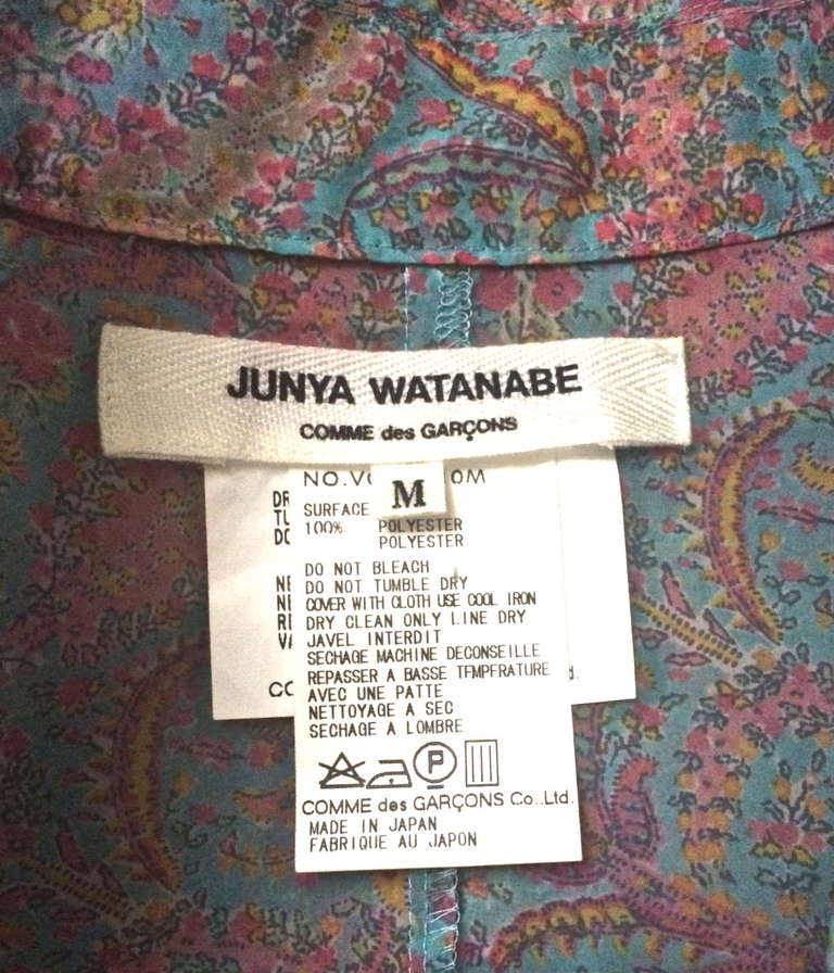 JUNYA WATANABE COMME DES GARCONS sheer floral paisley trench coat - 2000