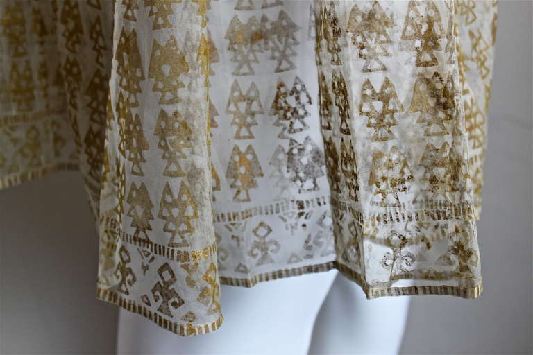 Women's MARIANO FORTUNY  silk gauze jacket with gold stamping - ca 1910