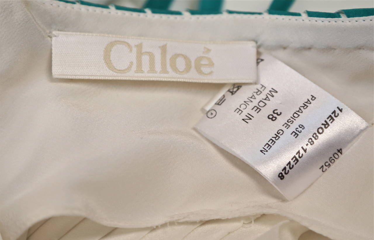 chloe green dress