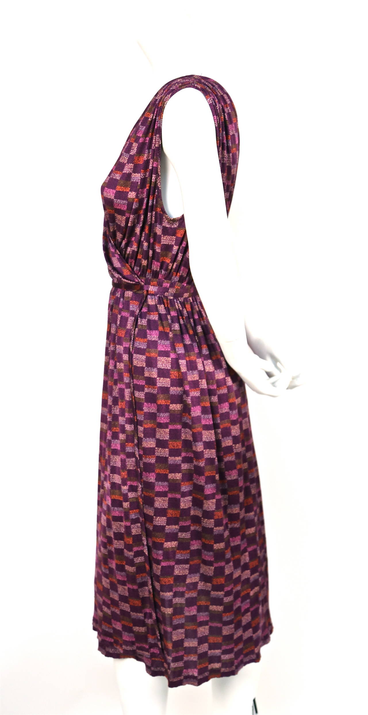 1970's MISSONI printed silk jersey wrap dress