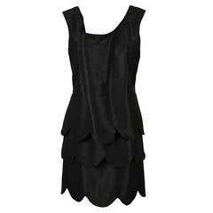 1995 COMME DES GARCONS 'pétales de fleurs' black layered runway dress 12