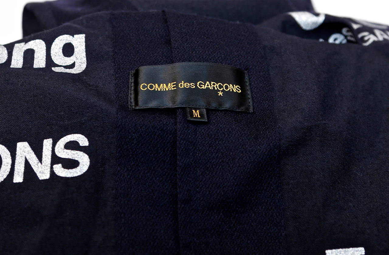 COMME DES GARCONS jacket with silver metallic screen print fall 2003 3