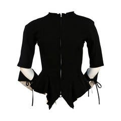 YOHJI YAMAMOTO black fitted jacket with raw edges