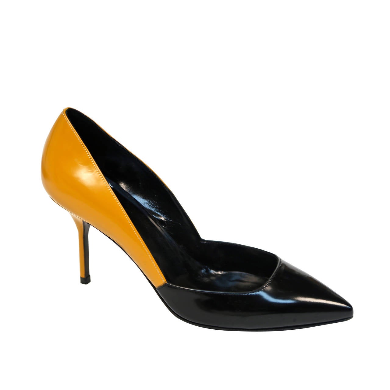 unworn PIERRE HARDY polished leather heels - 38