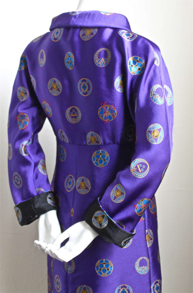 Purple 1993 ATELIER VERSACE couture silk coat