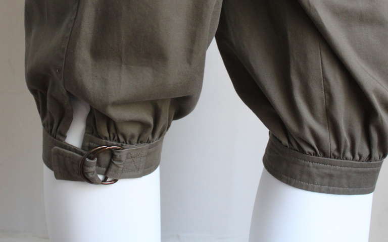 Black very rare YVES SAINT LAURENT khaki safari suit