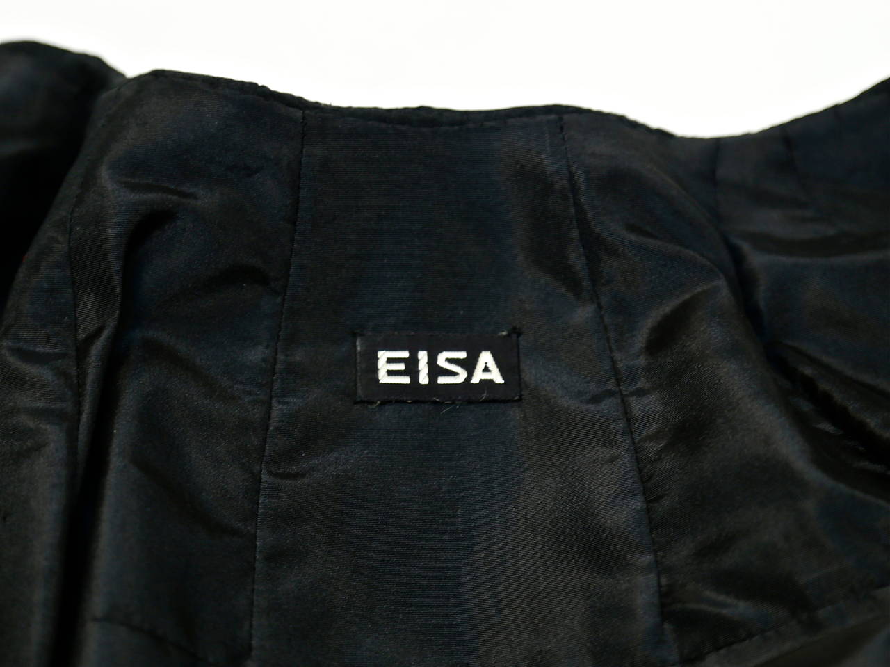 Women's 1960's CRISTOBAL BALENCIAGA EISA haute couture black silk capelet
