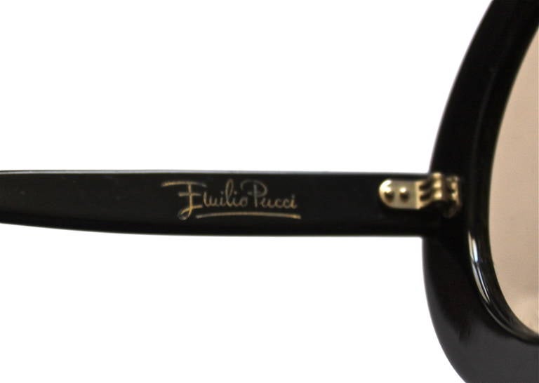 Women's rare 1960's EMILIO PUCCI oversized round sunglasses