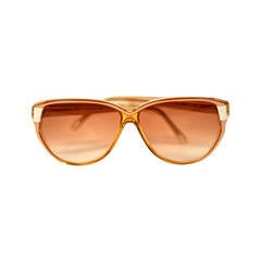 80's BALENCIAGA transparent champagne & opaque white plastic sunglasses - unworn 11