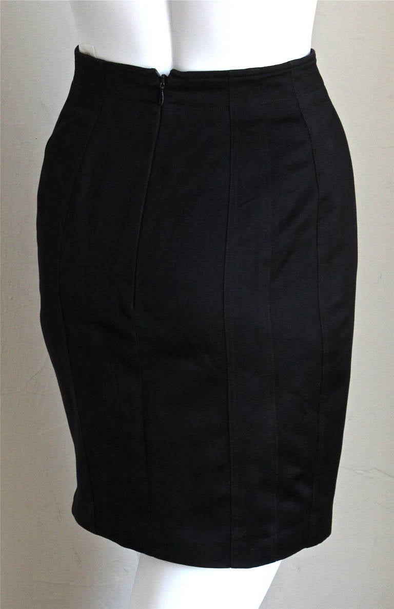 1992 AZZEDINE ALAIA black structred and seamed suit In Excellent Condition In San Fransisco, CA