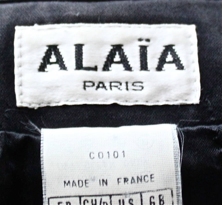 1992 AZZEDINE ALAIA black structred and seamed suit 1