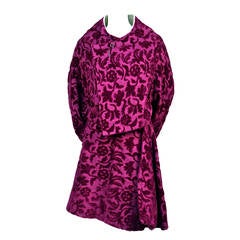 1996 COMME DES GARCONS flocked jacket and skirt set 10