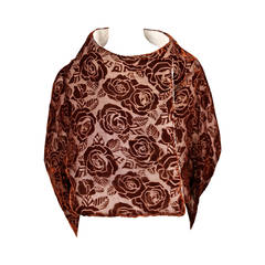 very rare 1996 COMME DES GARCONS flocked velvet wrap jacket with paddding 3