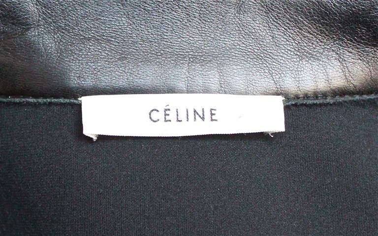 Black CELINE by PHOEBE PHILO black leather jacket