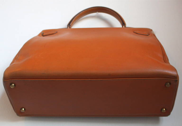 1945 HERMES KELLY retourne 35 cm veau box leather with shoulder strap ...