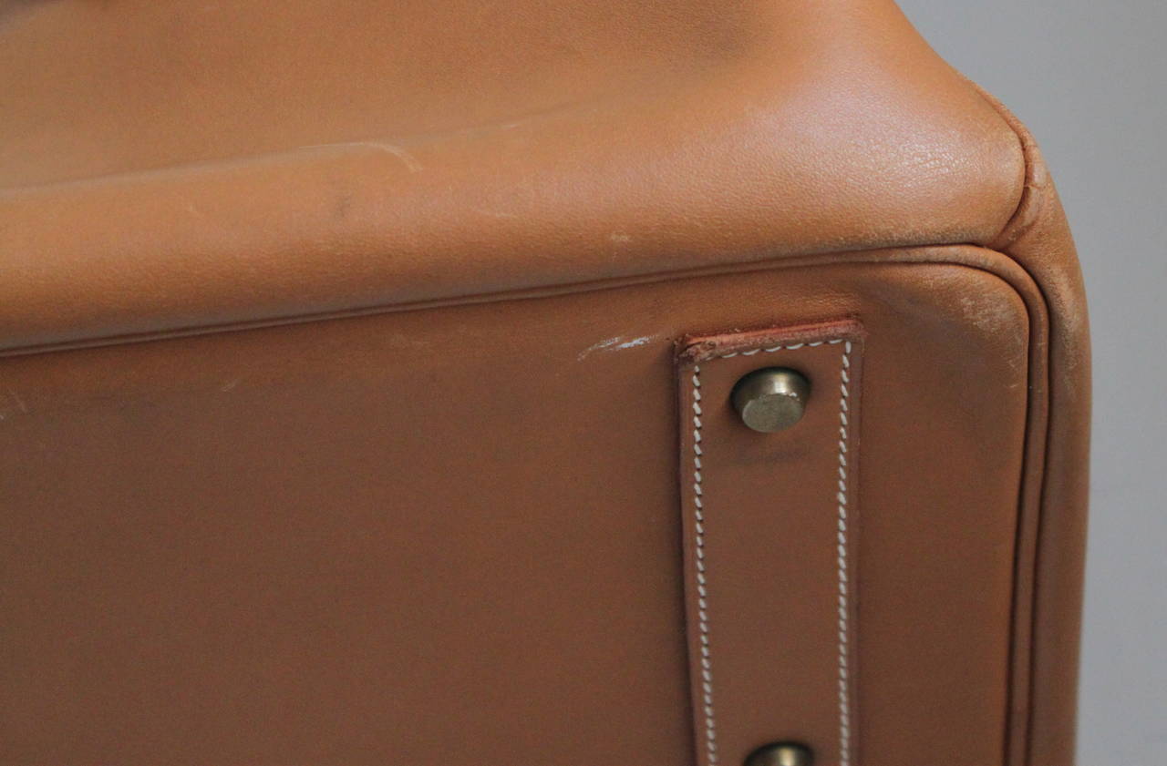 1983 HERMES Haut à Courroies 50 cm cache natural leather Birkin travel bag 5