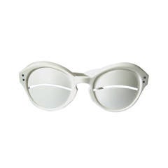 unworn 1965 VERY RARE Iconic André Courrèges Lunette "Eskimo Eclipse" Sunglasses