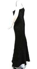 Junya Watanabe black boucle bias cut dress with lurex, Fall 2003