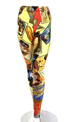 unworn GIANNI VERSACE COUTURE 'Teatro' print silk shirt & matching leggings 1991