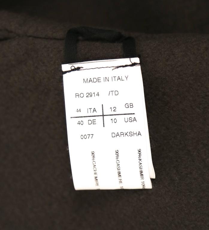 Rick Owens taupe cashmere cape with leather trim For Sale at 1stDibs ...