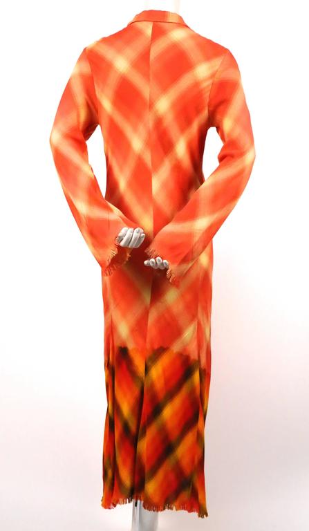 1993 COMME DES GARCONS plaid dip dyed bias cut dress at 1stDibs