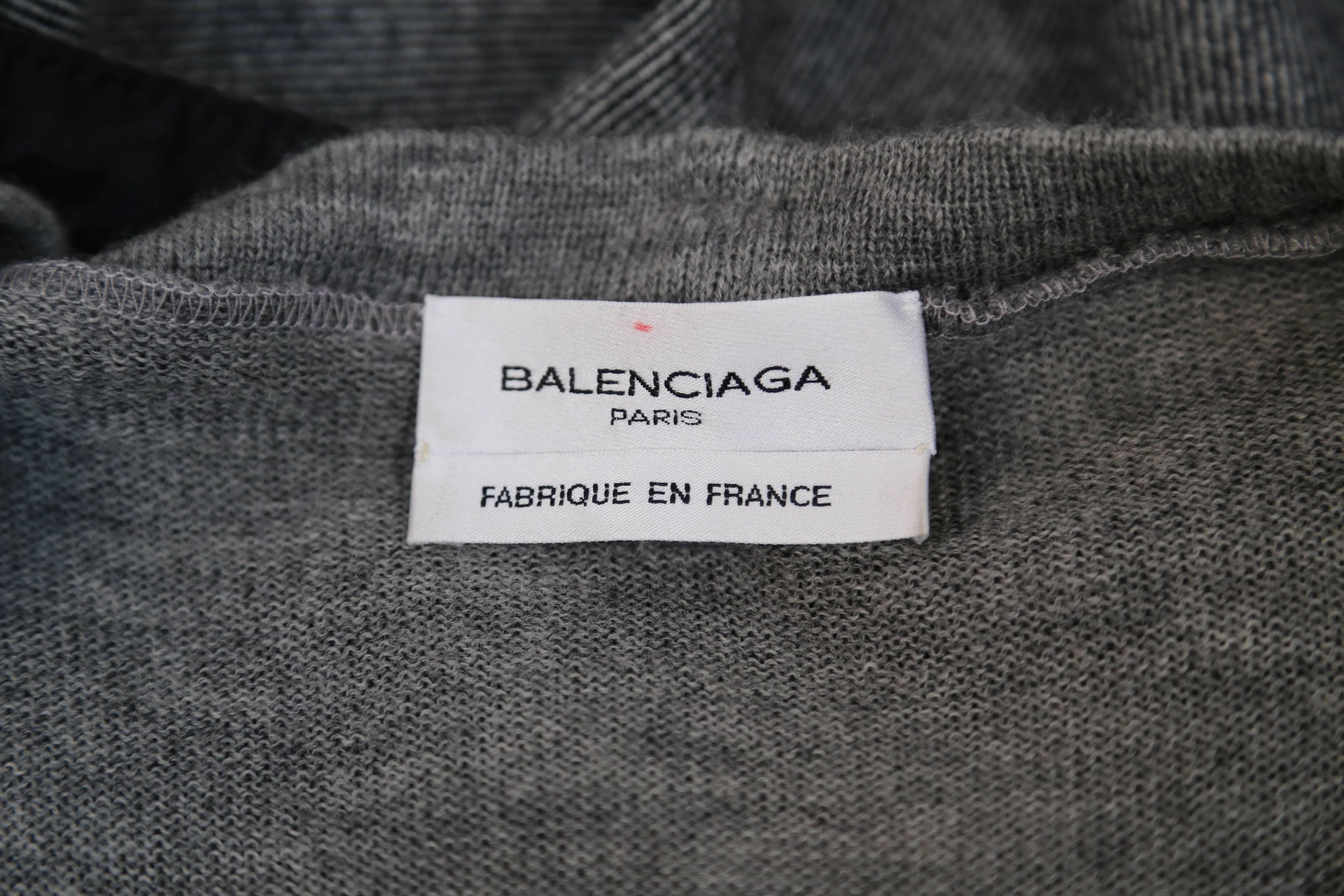 Women's or Men's 2002 BALENCIAGA by Nicolas Ghesquiere wool and leather patchwork dress