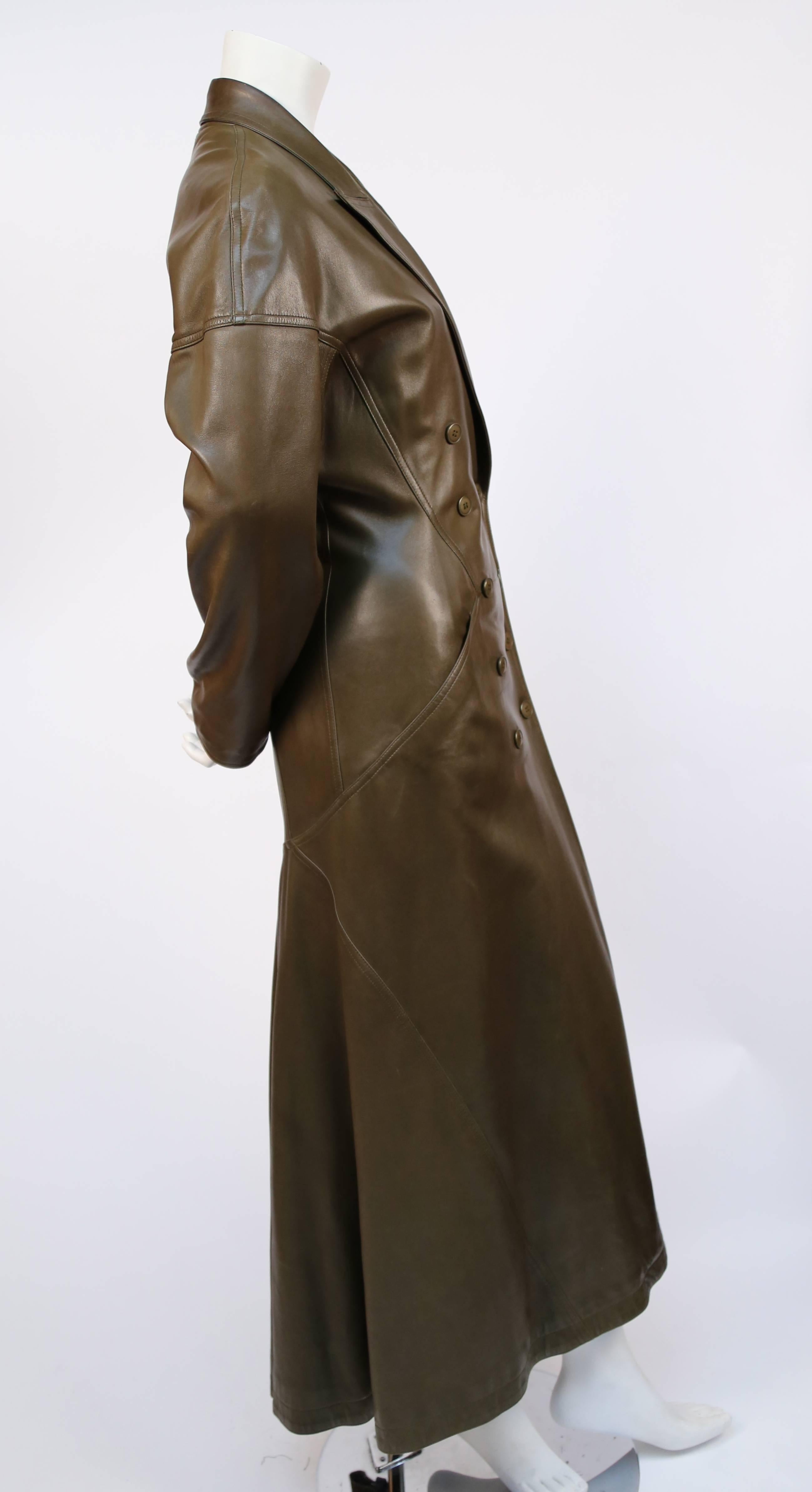 Alaia Leather Coat - For Sale on 1stDibs | alaia leather jacket 