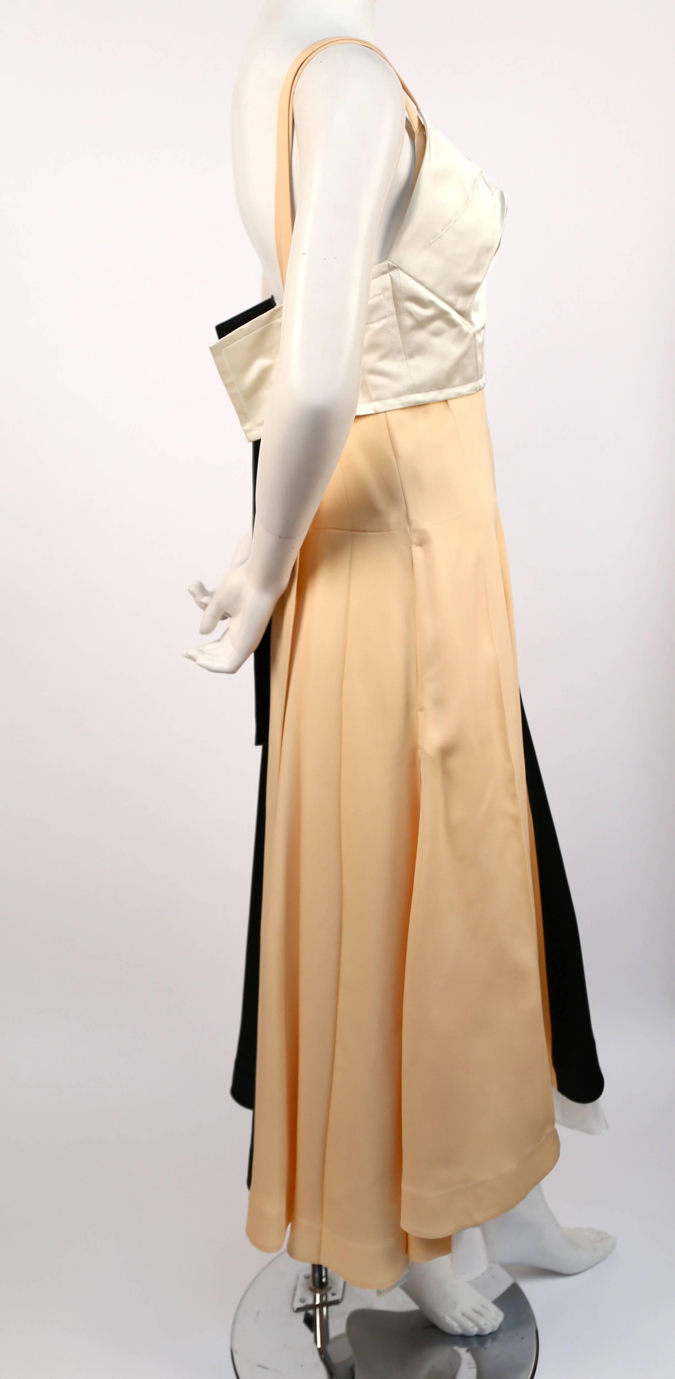 Beige CELINE by PHOEBE PHILO runway silk slip dress 