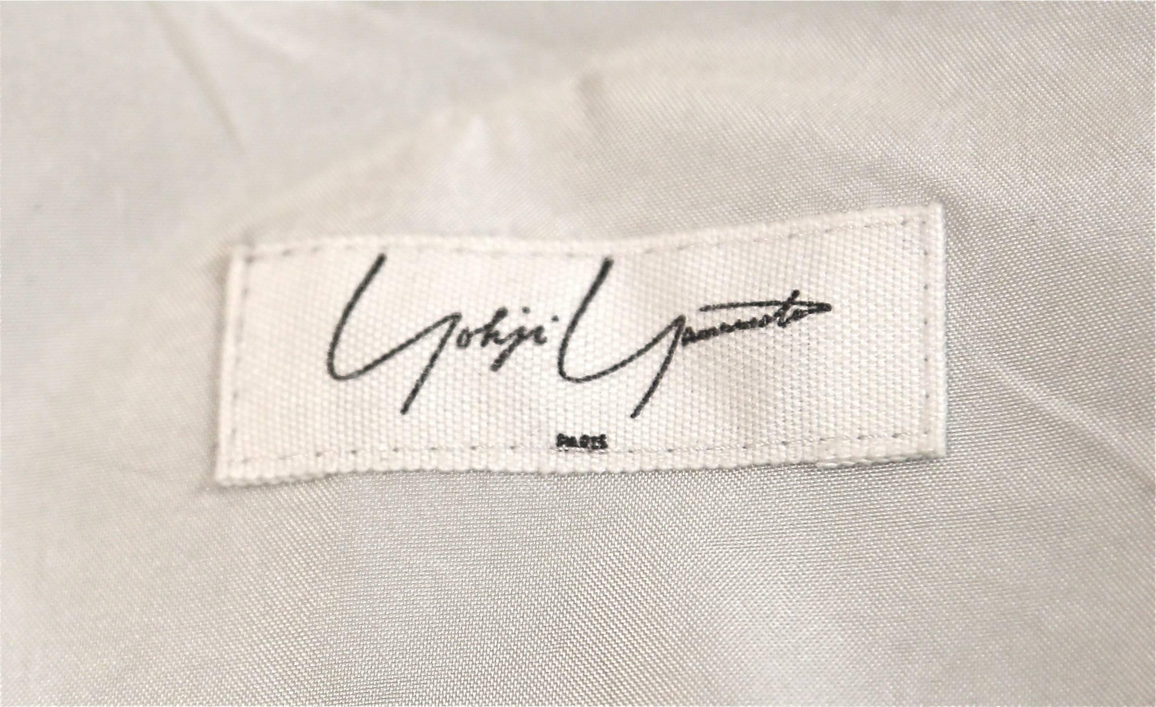 Silver very rare 1984 YOHJI YAMAMOTO silver satin backstage staff jacket