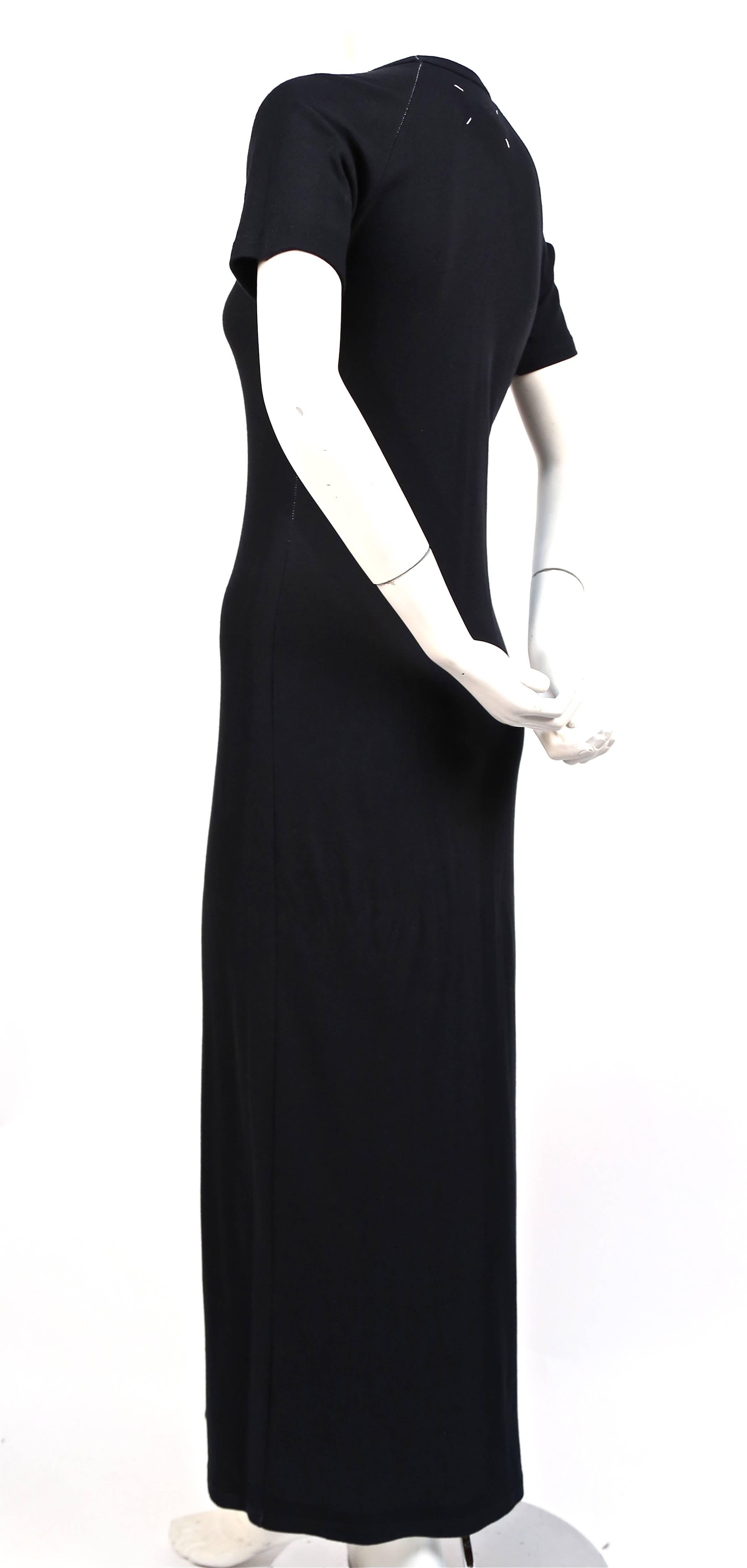 Black 1990's MARTIN MARGIELA black maxi-length t-shirt dress
