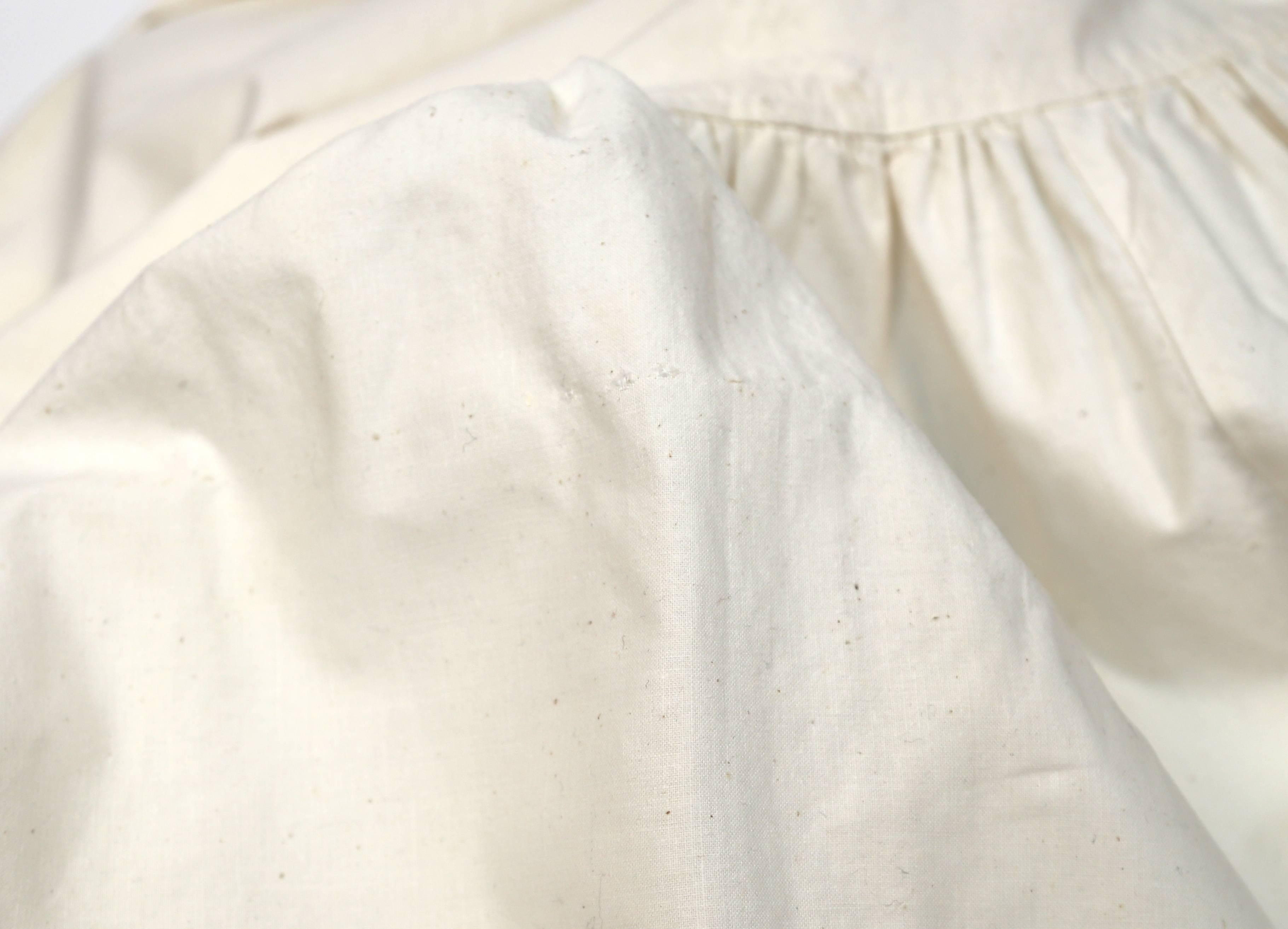 1970's YVES SAINT LAURENT cream cotton muslin peasant top and skirt 1