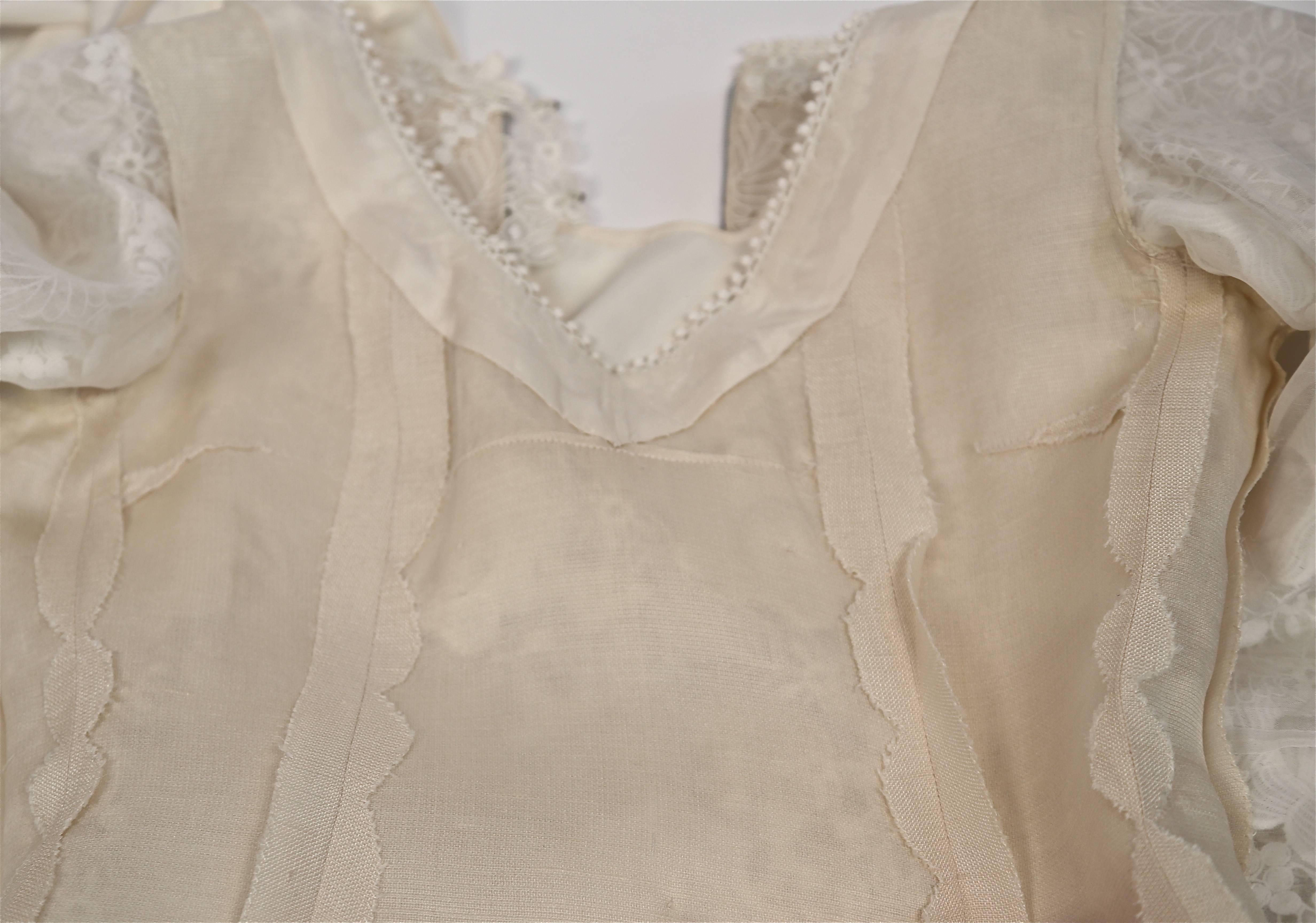 1964 YVES SAINT LAURENT demi-couture Venice lace dress 1