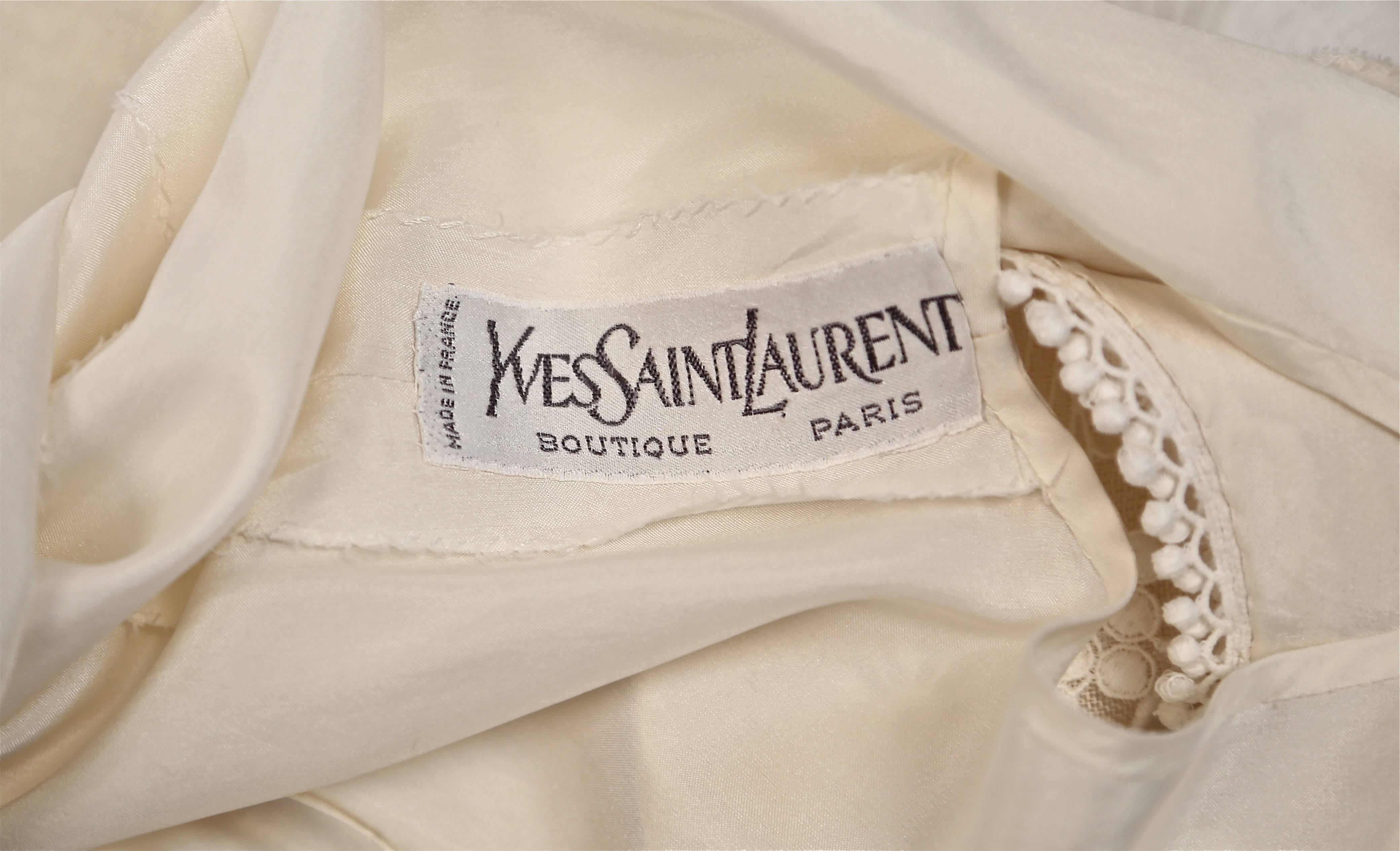 1964 YVES SAINT LAURENT demi-couture Venice lace dress 2