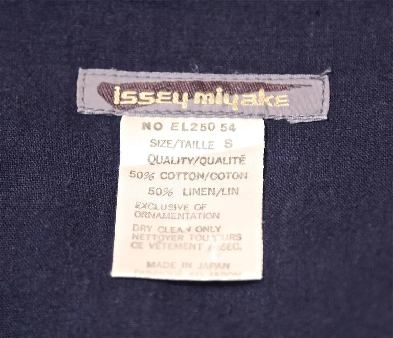 1980's ISSEY MIYAKE indigo cotton draped long jacket at 1stDibs