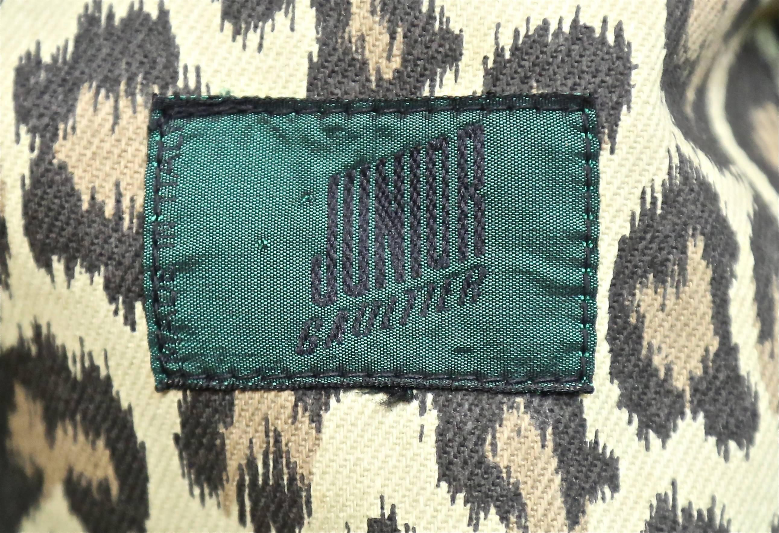 1988 JEAN PAUL GAULTIER denim leopard printed corset jacket 1