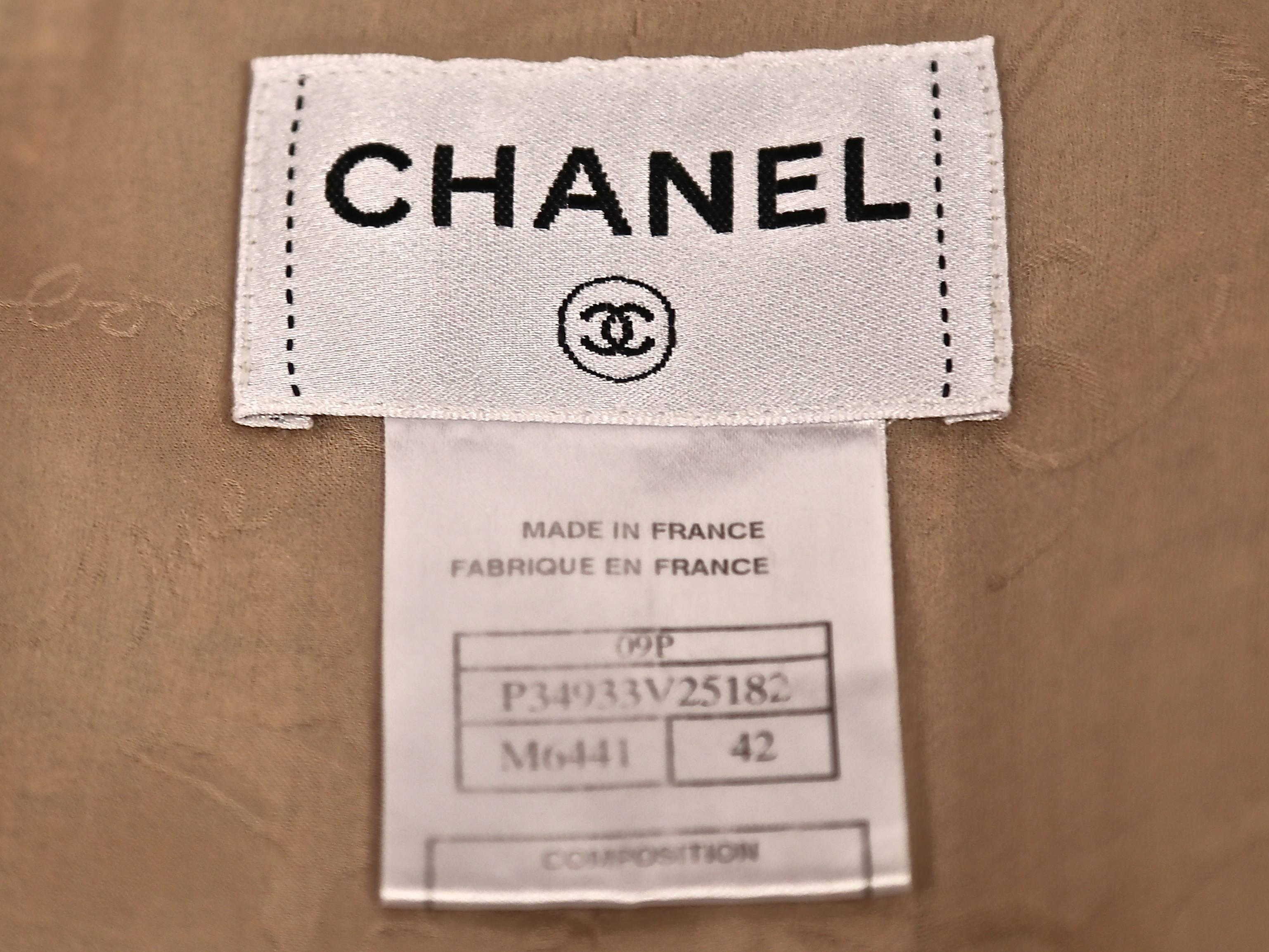 Women's or Men's CHANEL Lesage tweed dress with lace trim and full two-way zipper