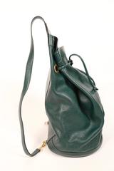 1993 HERMES green Clemence leather 'sac de voyage marin' travel bag