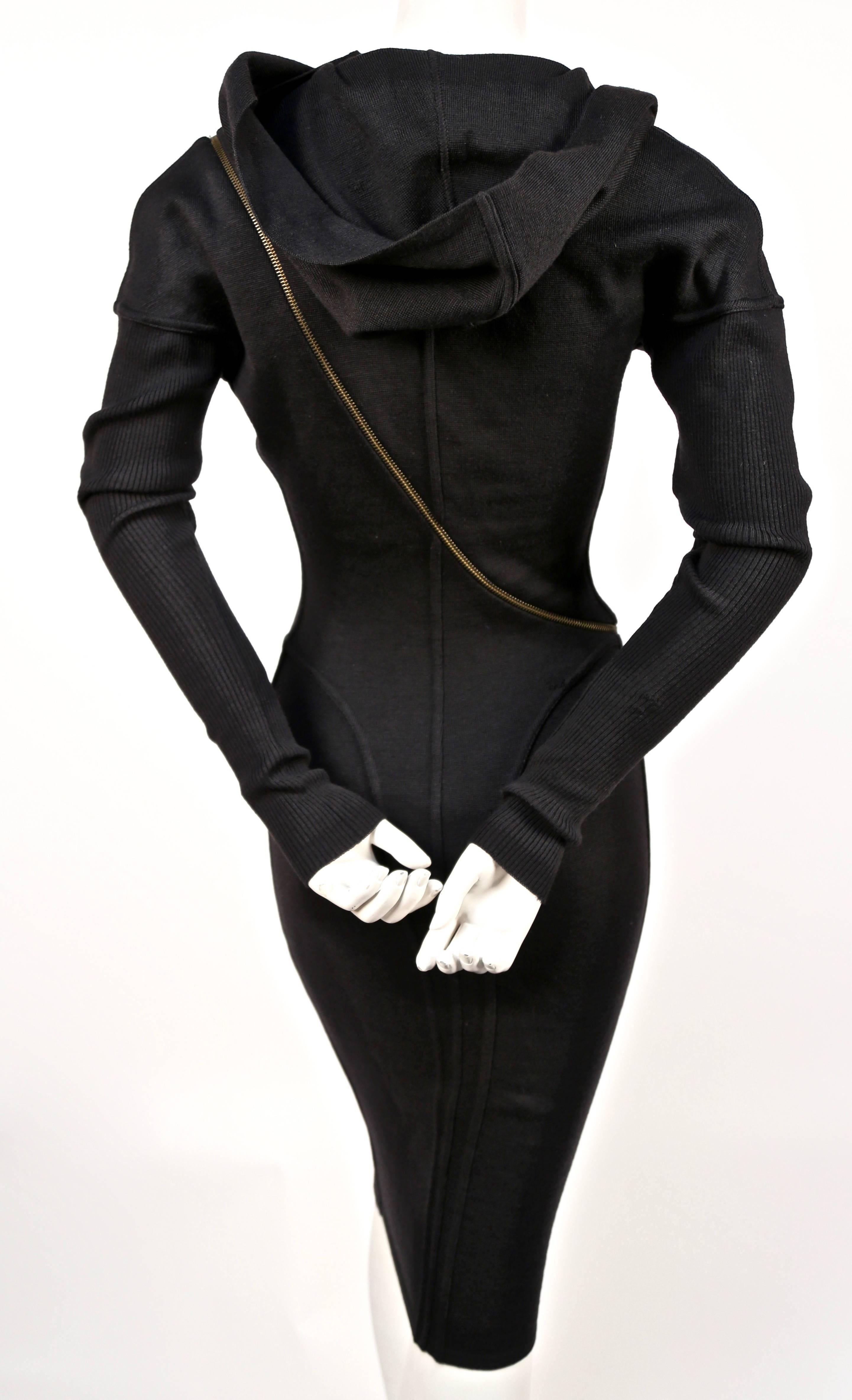 black zipper dress