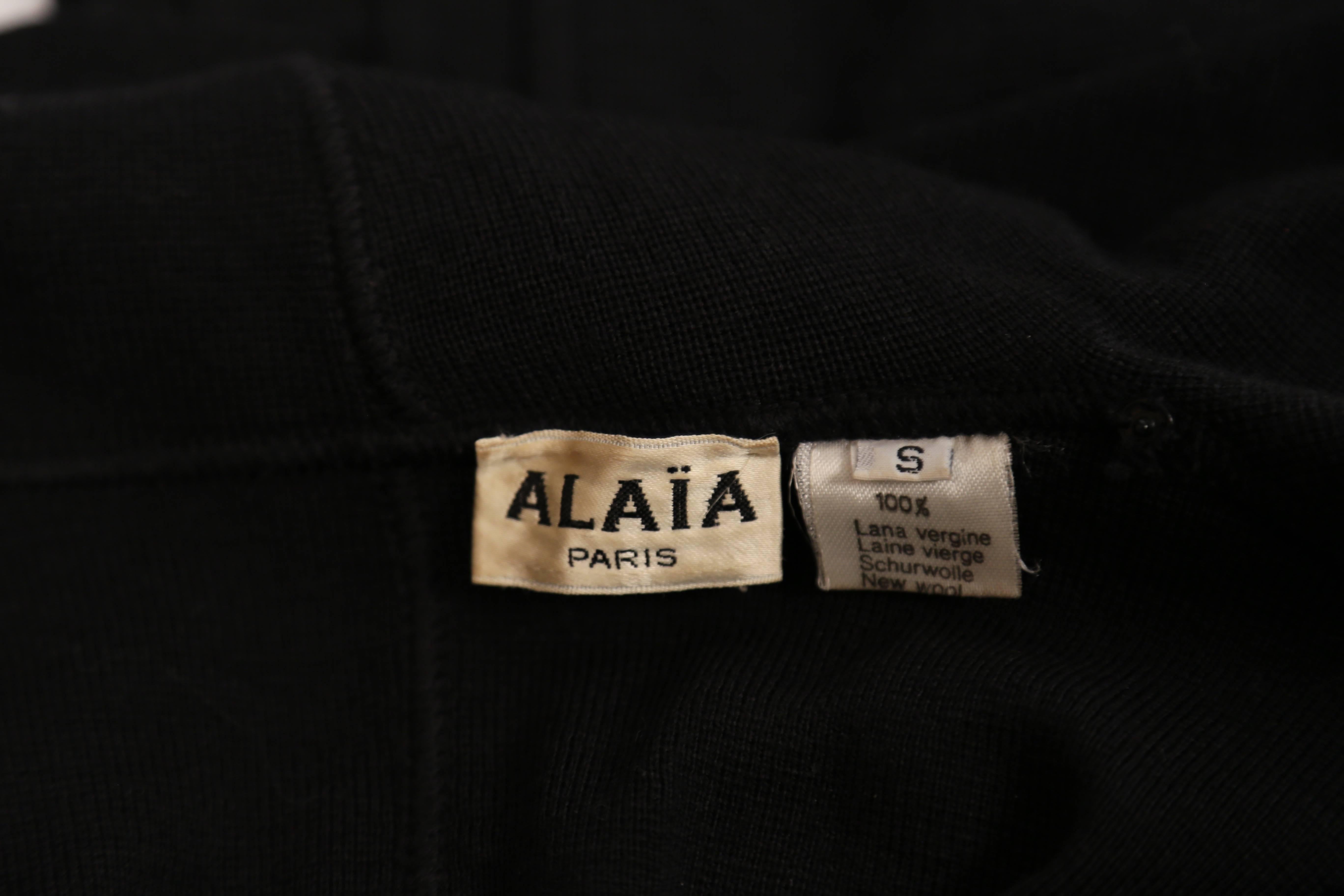 Azzedine Alaia Hooded Black Wool Zipper Dress, 1986  2