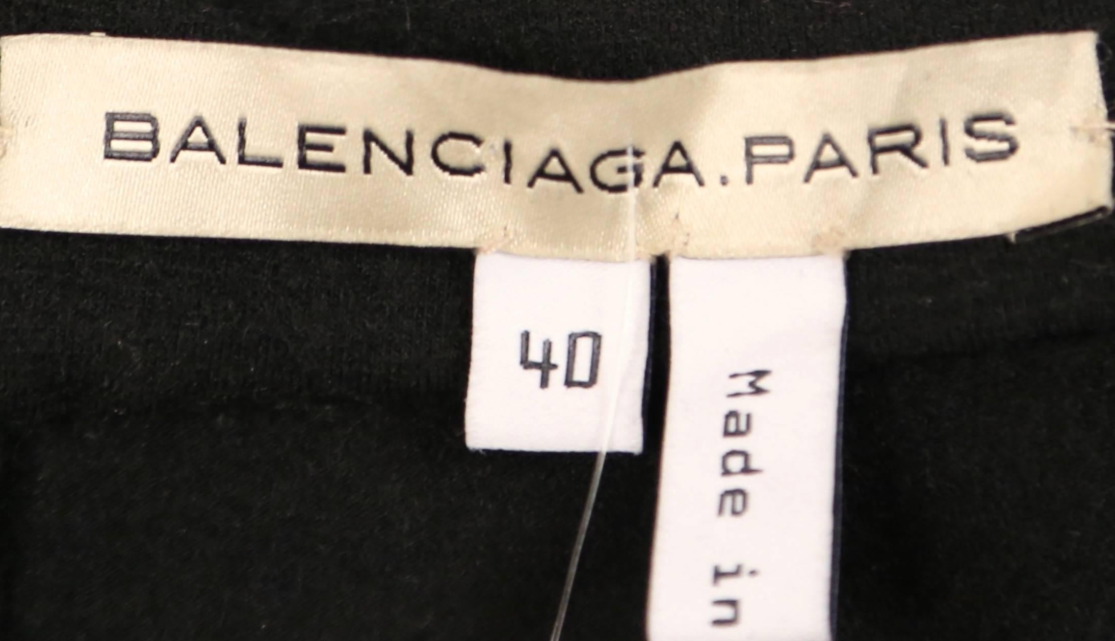 Black 2002 BALENCIAGA by Nicolas Ghesquiere black scuba dress