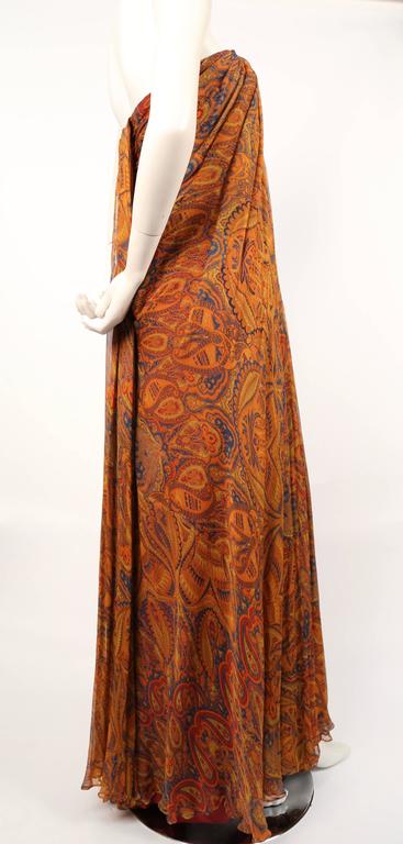 unworn ALEXANDER MCQUEEN paisley silk chiffon strapless dress - 2009 ...