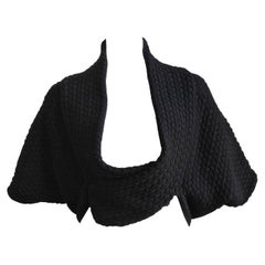 AZZEDINE ALAIA jet black basket weave shrug